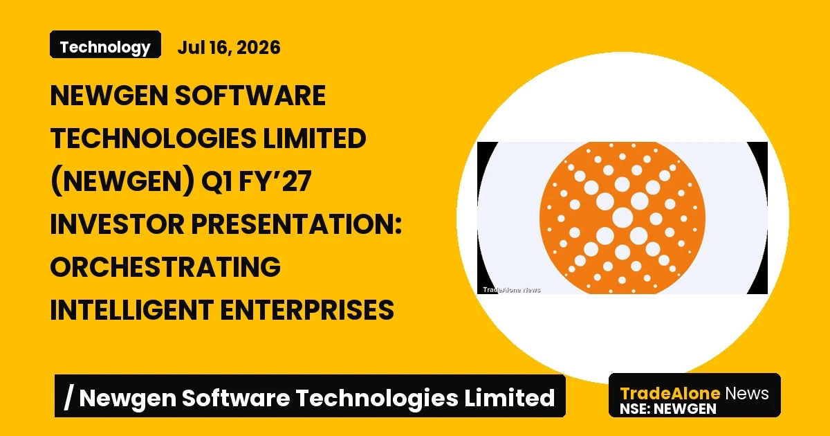 Newgen Software Technologies Limited Newgen Q1 FY’27