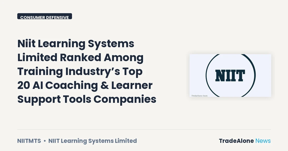 Niit Learning Systems Limited Niitmts 2026 AI Coaching Tools