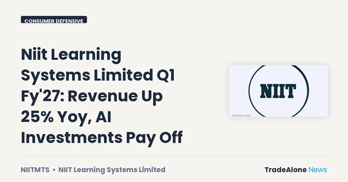 Niit Learning Systems Limited Niitmts Q1 FY27 Results