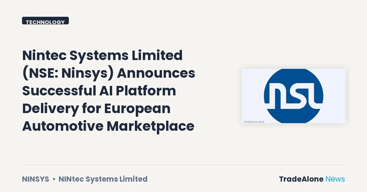 Nintec Systems Limited NSE Ninsys AI Platform July 2026