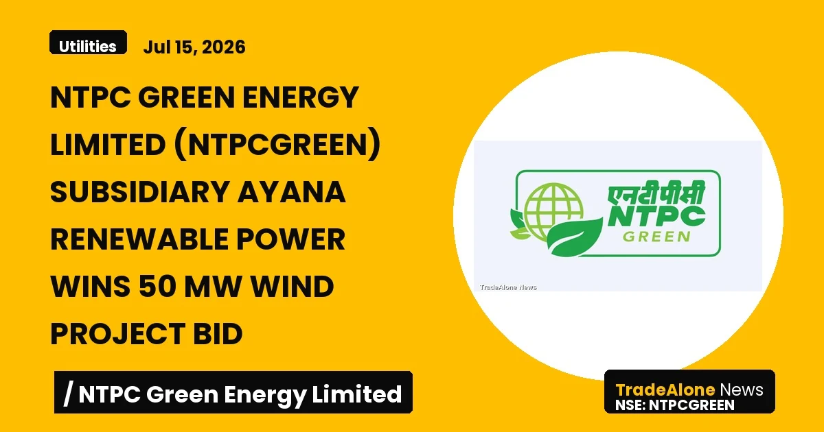Ntpc Green Energy Limited Ntpcgreen Q2 FY27 Wind Project Bid
