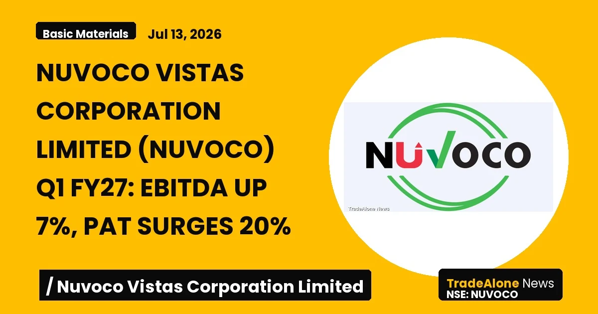Nuvoco Vistas Corporation Limited Nuvoco Q1 FY27 Results