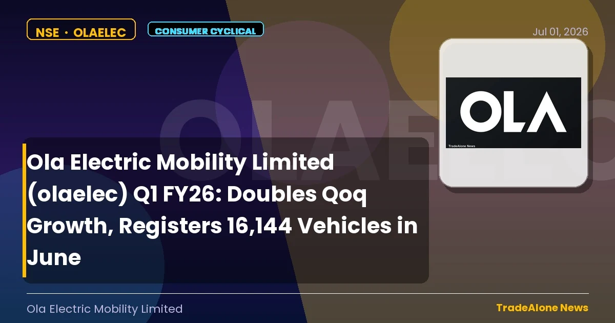 Ola Electric Mobility Limited Olaelec Q1 FY26 Results