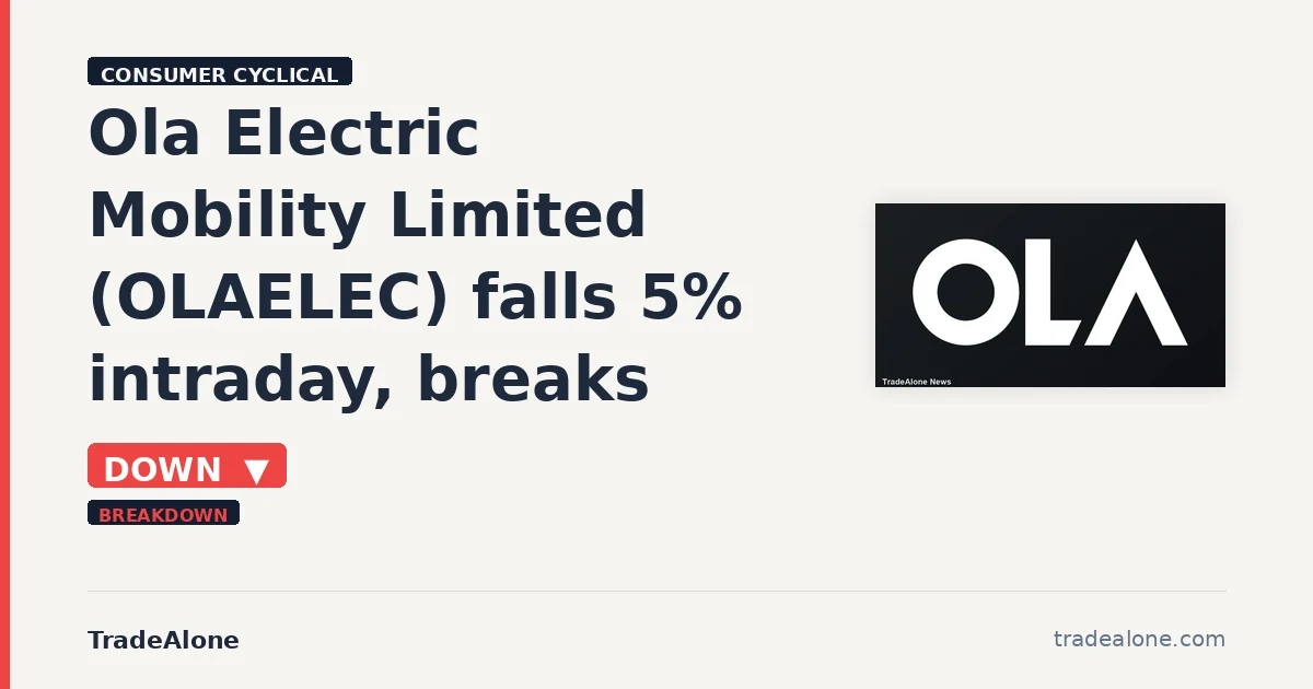 Ola Electric Mobility Limited OLAELEC breaks below support