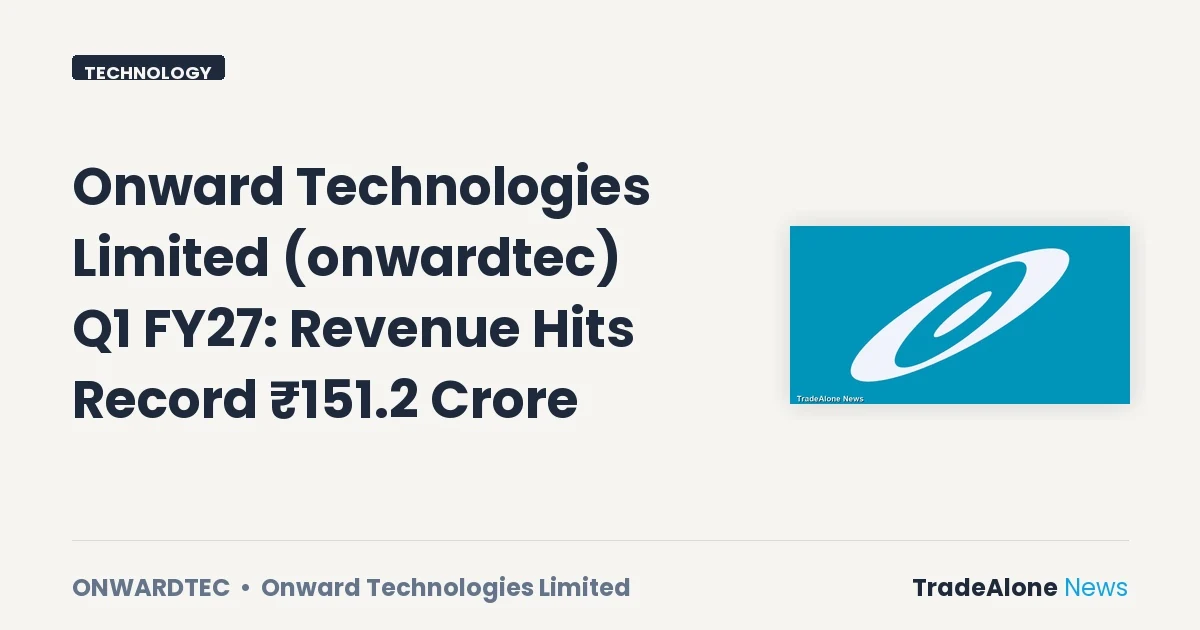 Onward Technologies Limited Onwardtec Q1 FY27 Results