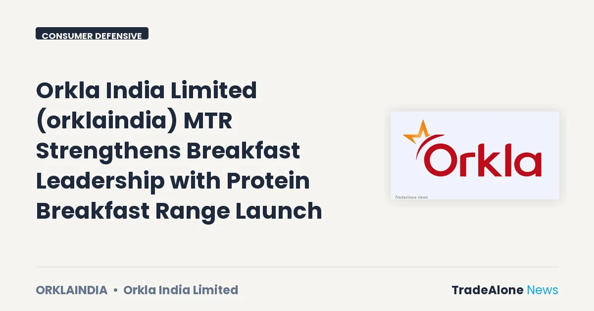 Orkla India Limited Orklaindia Q3 FY26 Protein Breakfast Launch