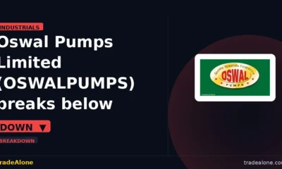 Oswal Pumps Limited OSWALPUMPS breaks below support