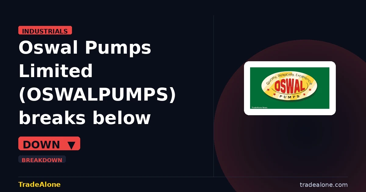 Oswal Pumps Limited OSWALPUMPS breaks below support