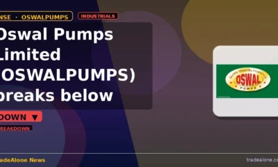 Oswal Pumps Limited OSWALPUMPS breaks below support