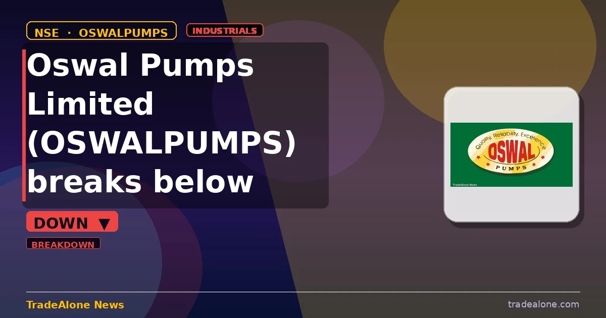 Oswal Pumps Limited OSWALPUMPS breaks below support