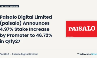 Paisalo Digital Limited Paisalo Q1fy27 Stake Increase