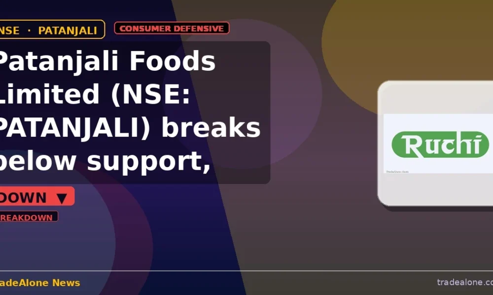 Patanjali Foods Limited NSE: PATANJALI breaks below support