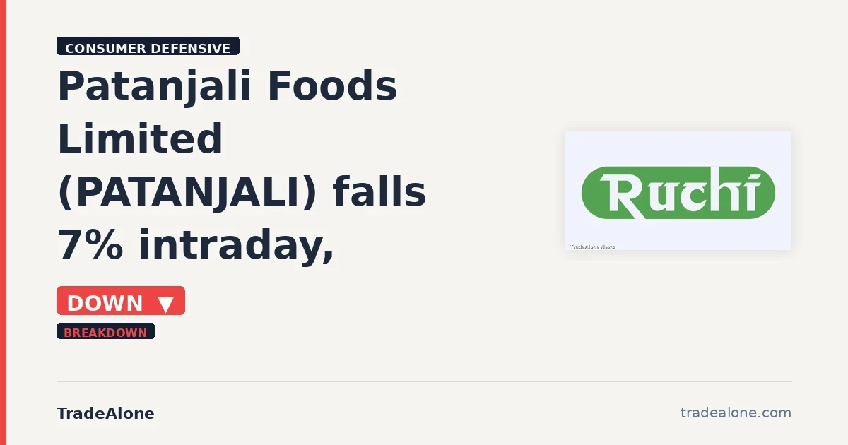 Patanjali Foods Limited PATANJALI breaks below support