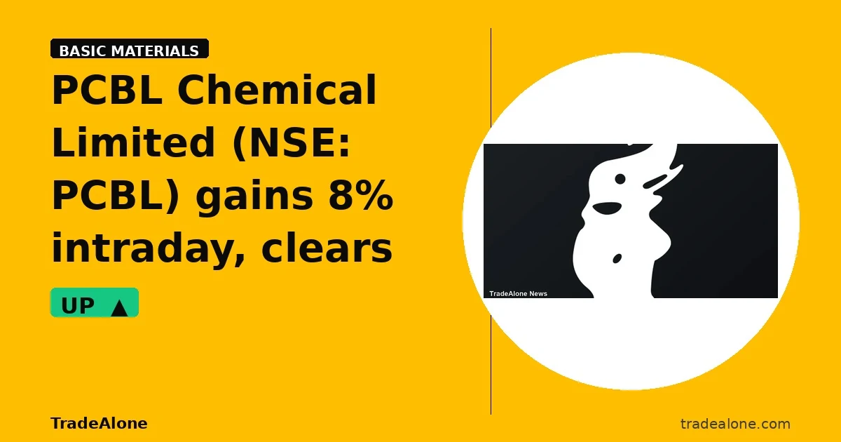 PCBL Chemical Limited NSE: PCBL clears resistance