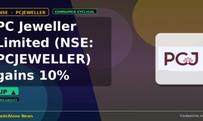 PC Jeweller Limited NSE: PCJEWELLER gains 10% intraday