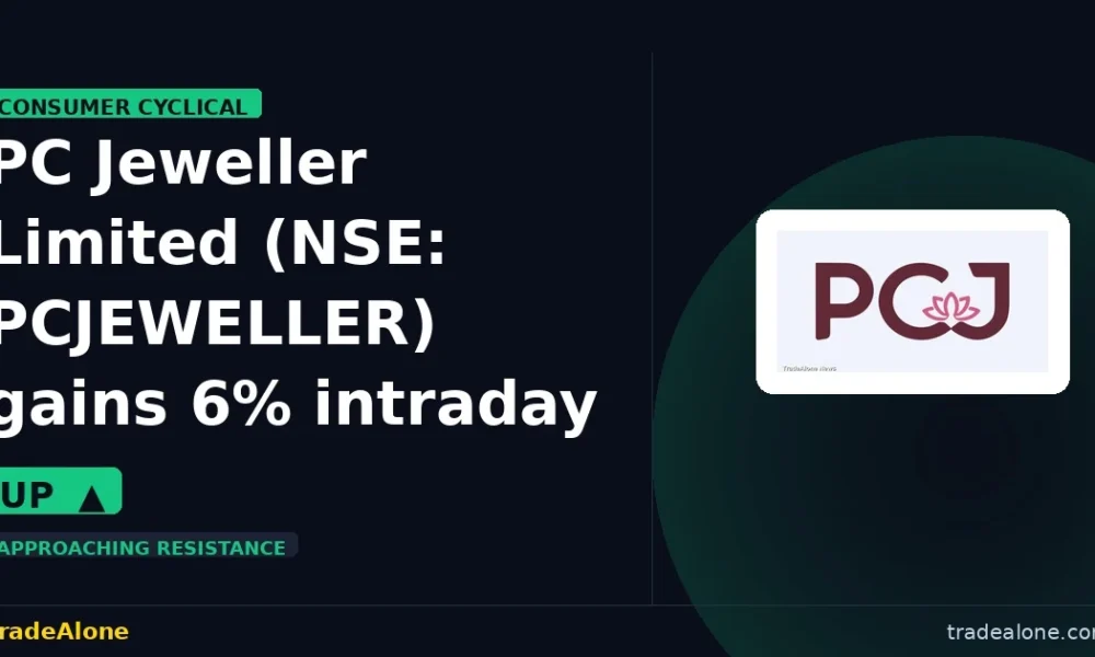 PC Jeweller Limited NSE PCJEWELLER gains 6% intraday