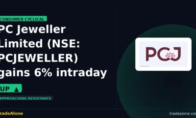 PC Jeweller Limited NSE PCJEWELLER gains 6% intraday