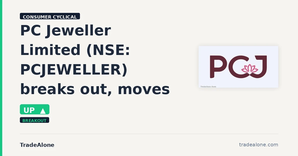 PC Jeweller Limited NSE: PCJEWELLER breakout