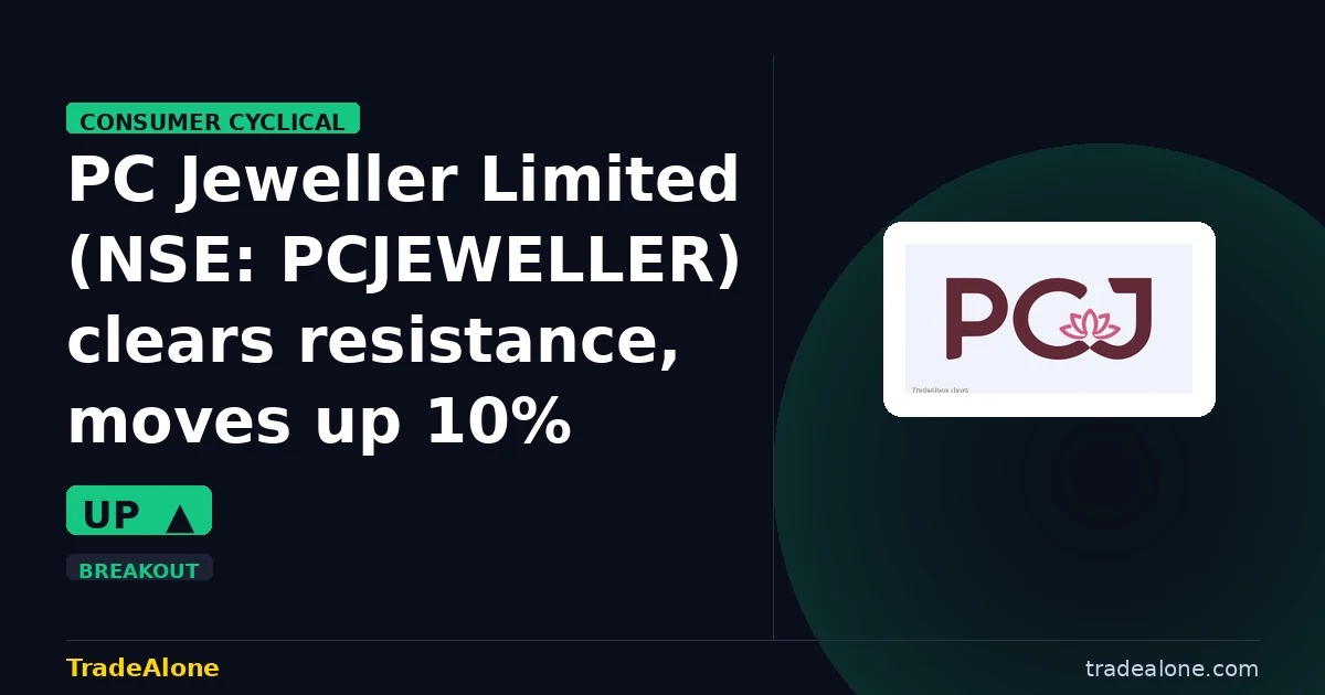 PC Jeweller Limited NSE: PCJEWELLER clears resistance