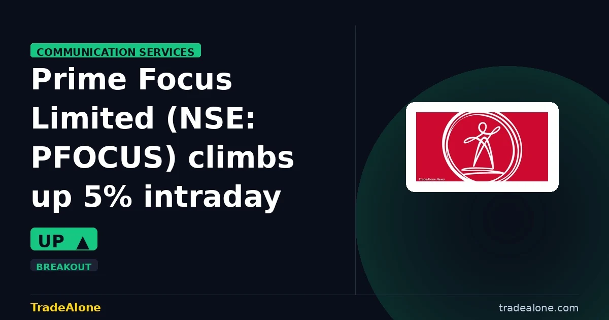 Prime Focus Limited PFOCUS climbs up 5% intraday