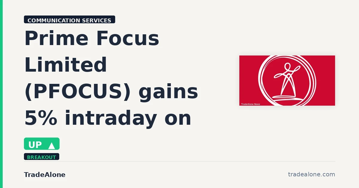 Prime Focus Limited PFOCUS gains 5% intraday