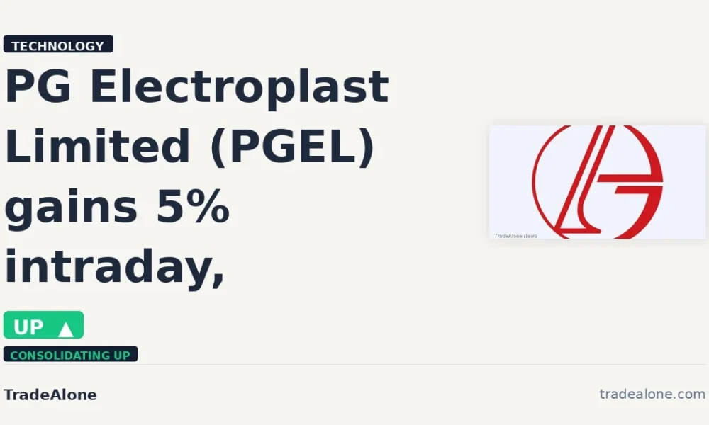 PG Electroplast Limited PGEL gains 5% intraday