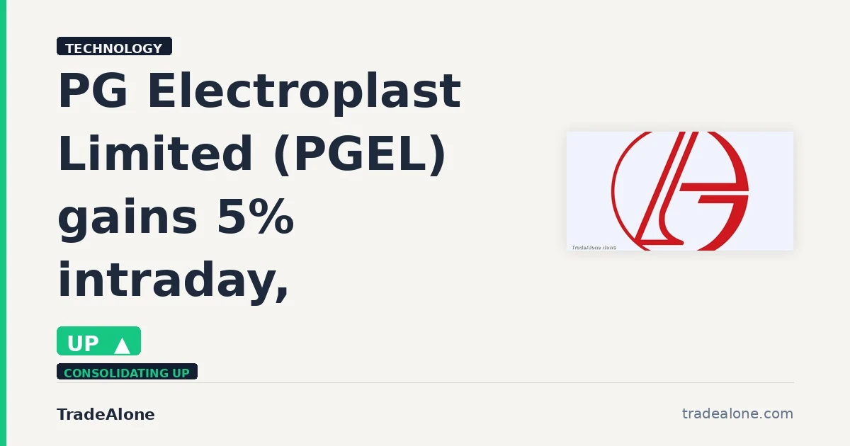 PG Electroplast Limited PGEL gains 5% intraday