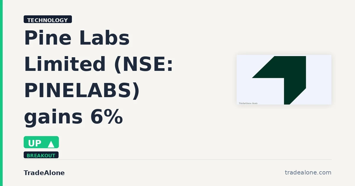 Pine Labs Limited PINELABS gains 6% intraday