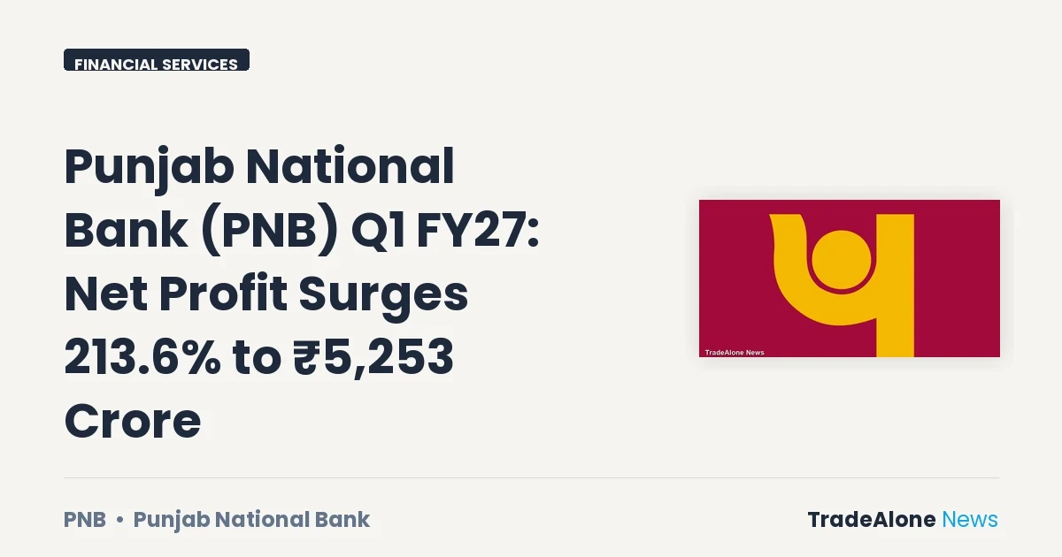 Punjab National Bank PNB Q1 FY27 Results