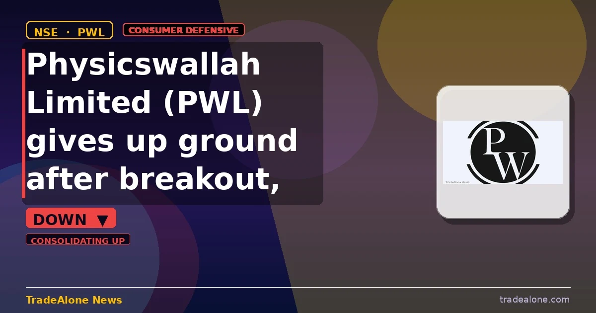 Physicswallah Limited PWL gives up ground after breakout
