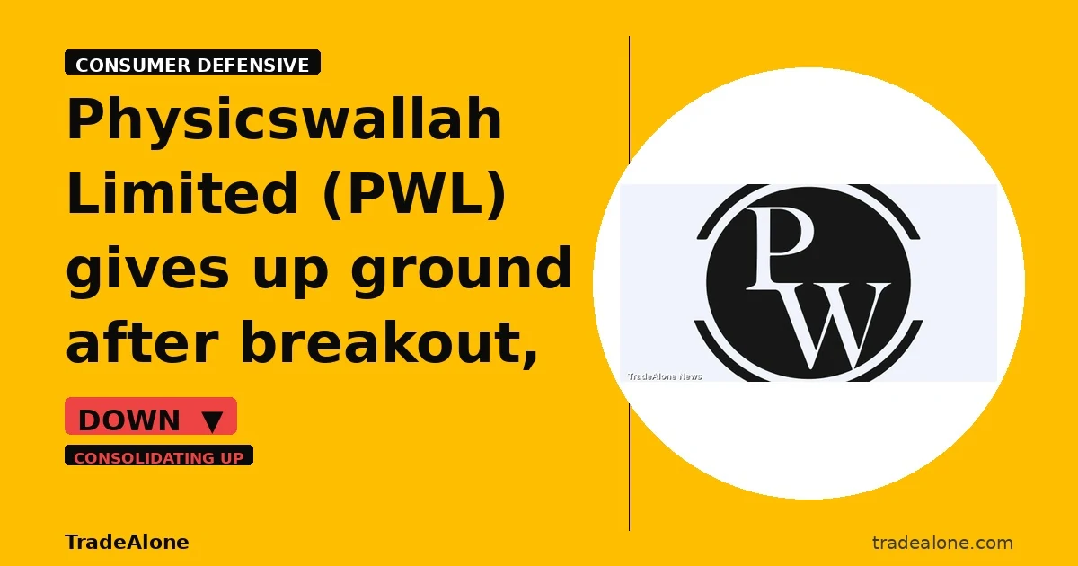 Physicswallah Limited PWL pulls back from breakout highs