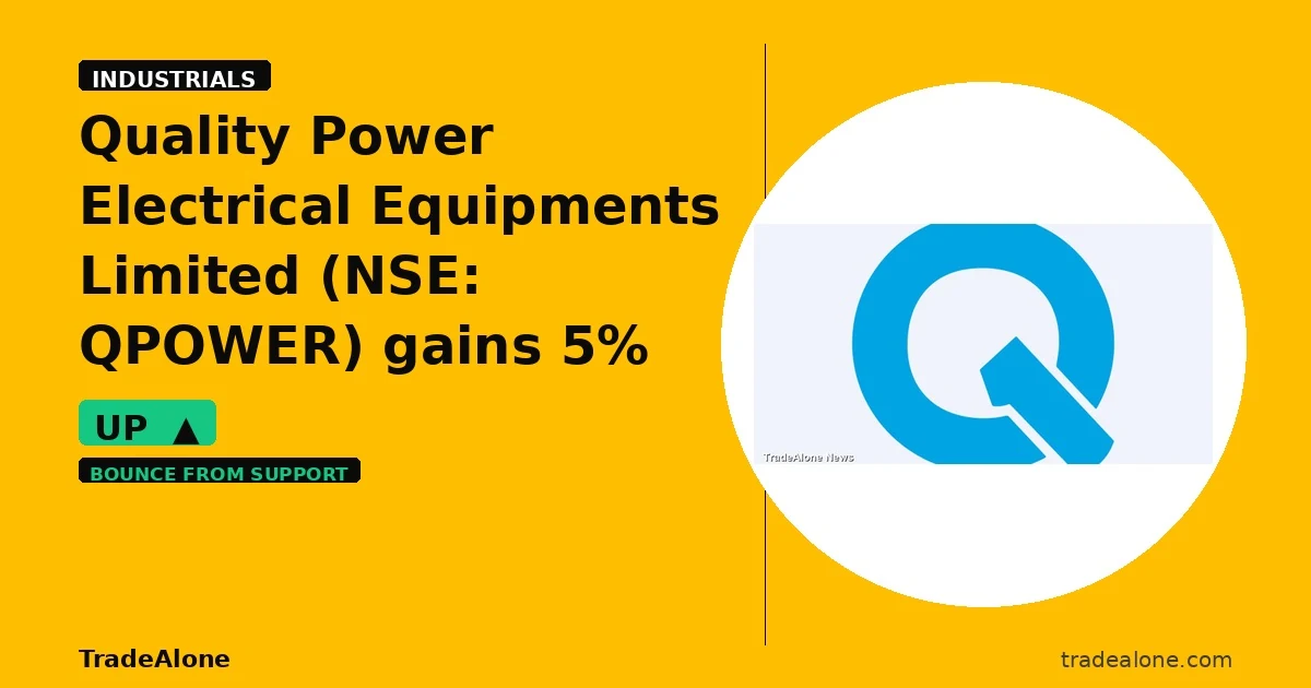 Quality Power Electrical Equipments Limited QPOWER gains 5% intraday