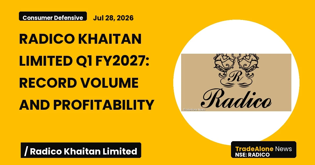 Radico Khaitan Limited Radico Q1 Fy2027 Results