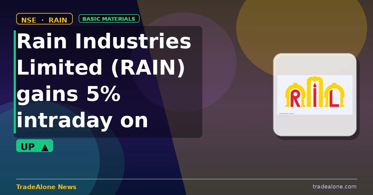 Rain Industries Limited RAIN gains 5% intraday