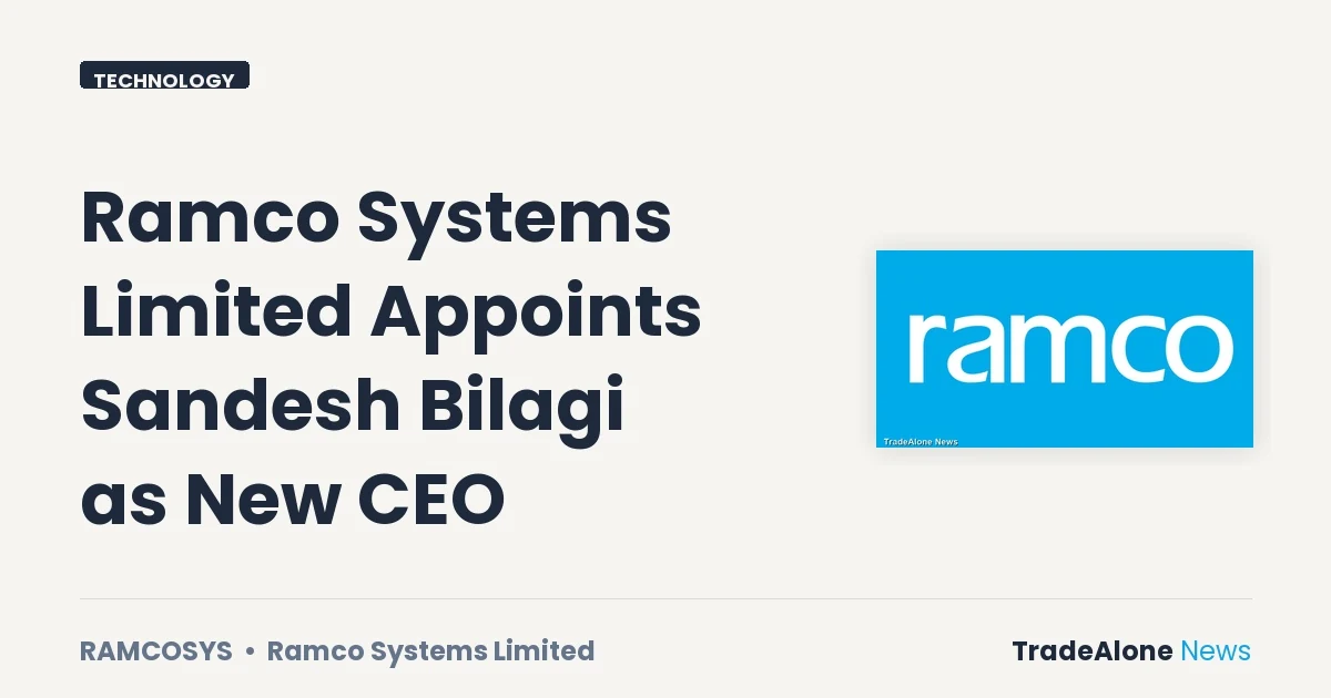Ramco Systems Limited Ramcosys Q2 FY26: New CEO Appointment