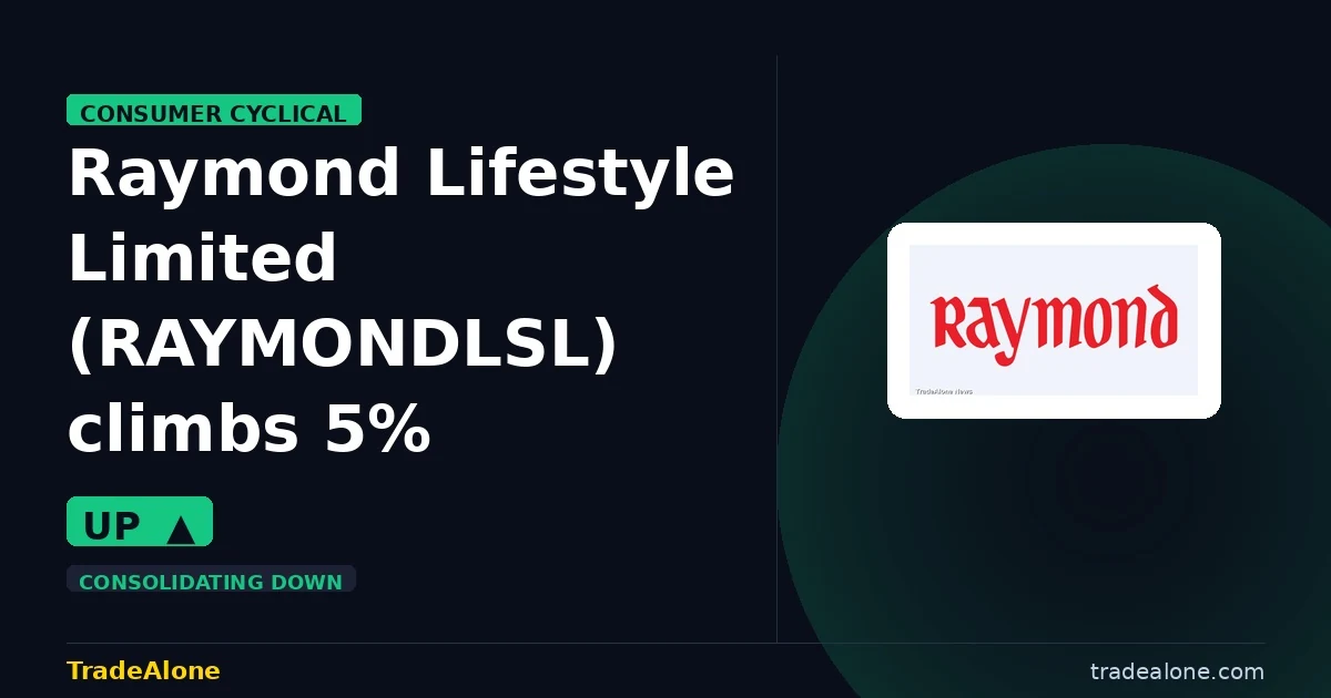 Raymond Lifestyle Limited RAYMONDLSL climbs 5% intraday
