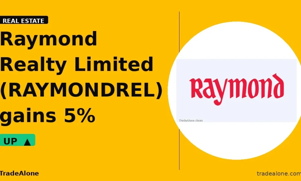 Raymond Realty Limited RAYMONDREL gains 5% intraday