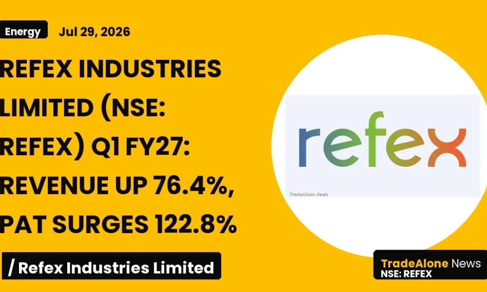 Refex Industries Limited NSE REFEX Q1 FY27 Results