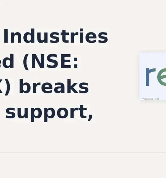 Refex Industries Limited NSE REFEX breaks below support