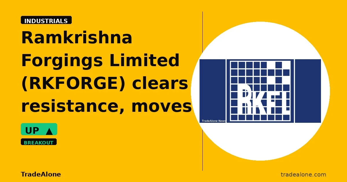 Ramkrishna Forgings Limited RKFORGE clears resistance