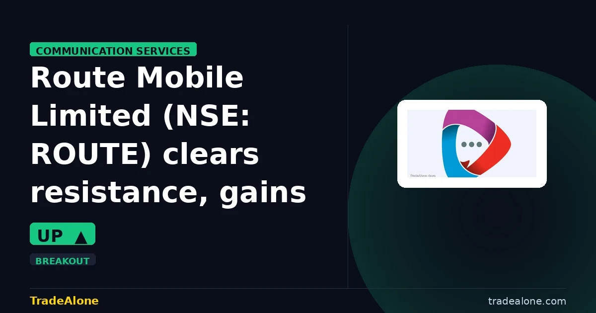 Route Mobile Limited NSE: ROUTE clears resistance