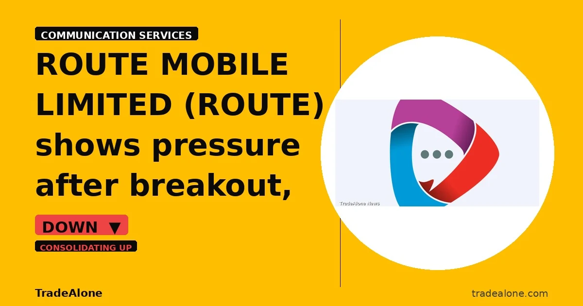 Route Mobile Limited NSE ROUTE pulls back from breakout highs