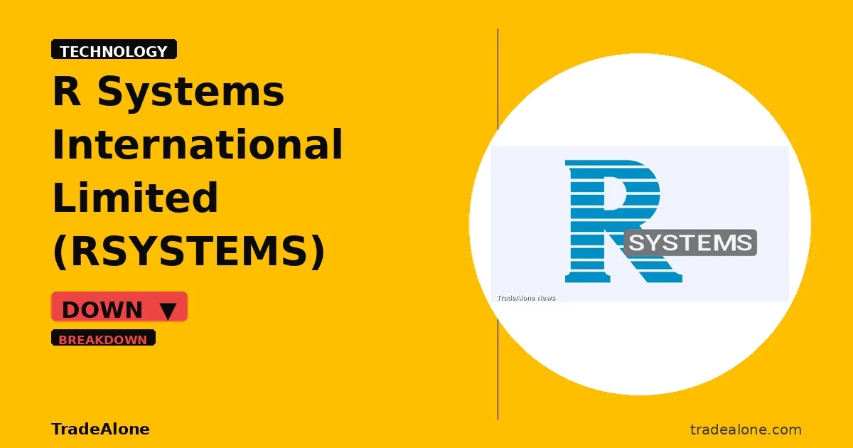 R Systems International Limited RSYSTEMS breaks below support