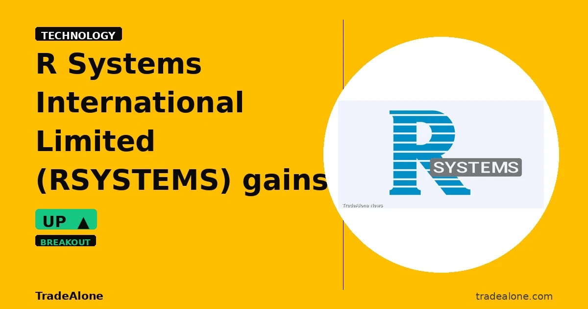 R Systems International Limited RSYSTEMS gains 5%