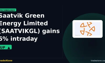 Saatvik Green Energy Limited SAATVIKGL gains 5% intraday