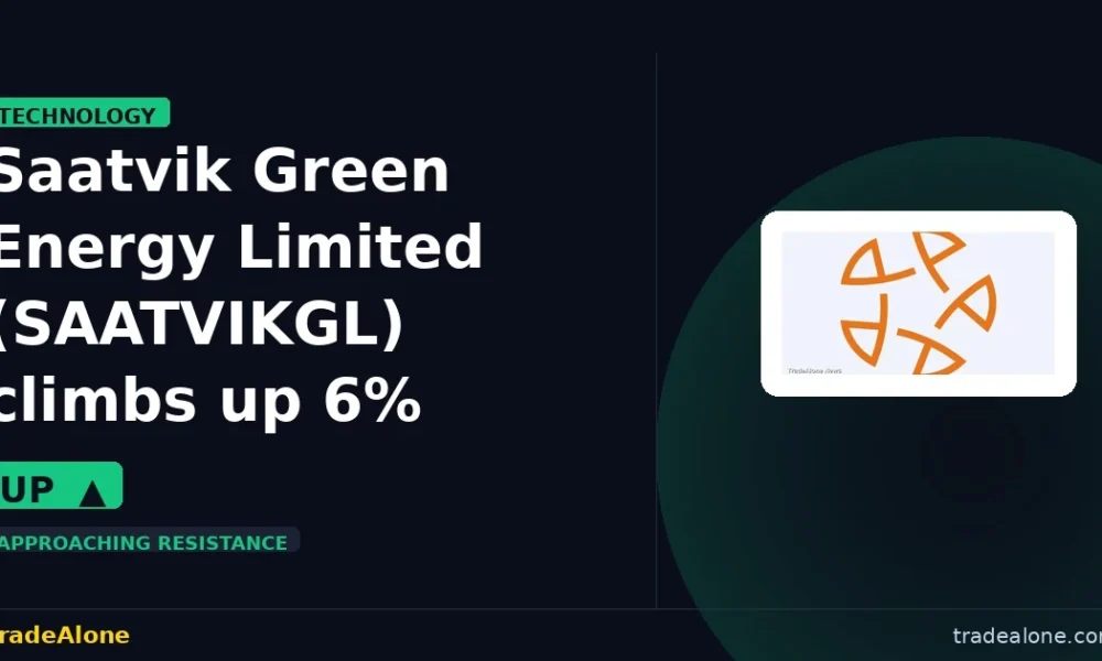 Saatvik Green Energy Limited SAATVIKGL climbs nears resistance