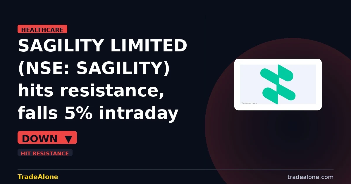 SAGILITY LIMITED NSE: SAGILITY hits resistance