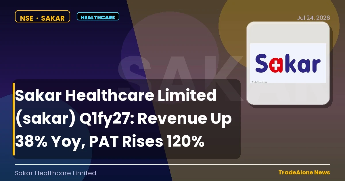 Sakar Healthcare Limited SAKAR Q1fy27 Revenue Growth