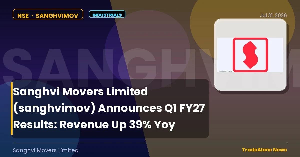 Sanghvi Movers Limited Sanghvimov Q1 FY27 Results