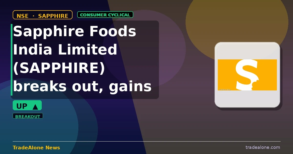 Sapphire Foods India Limited SAPPHIRE breaks out